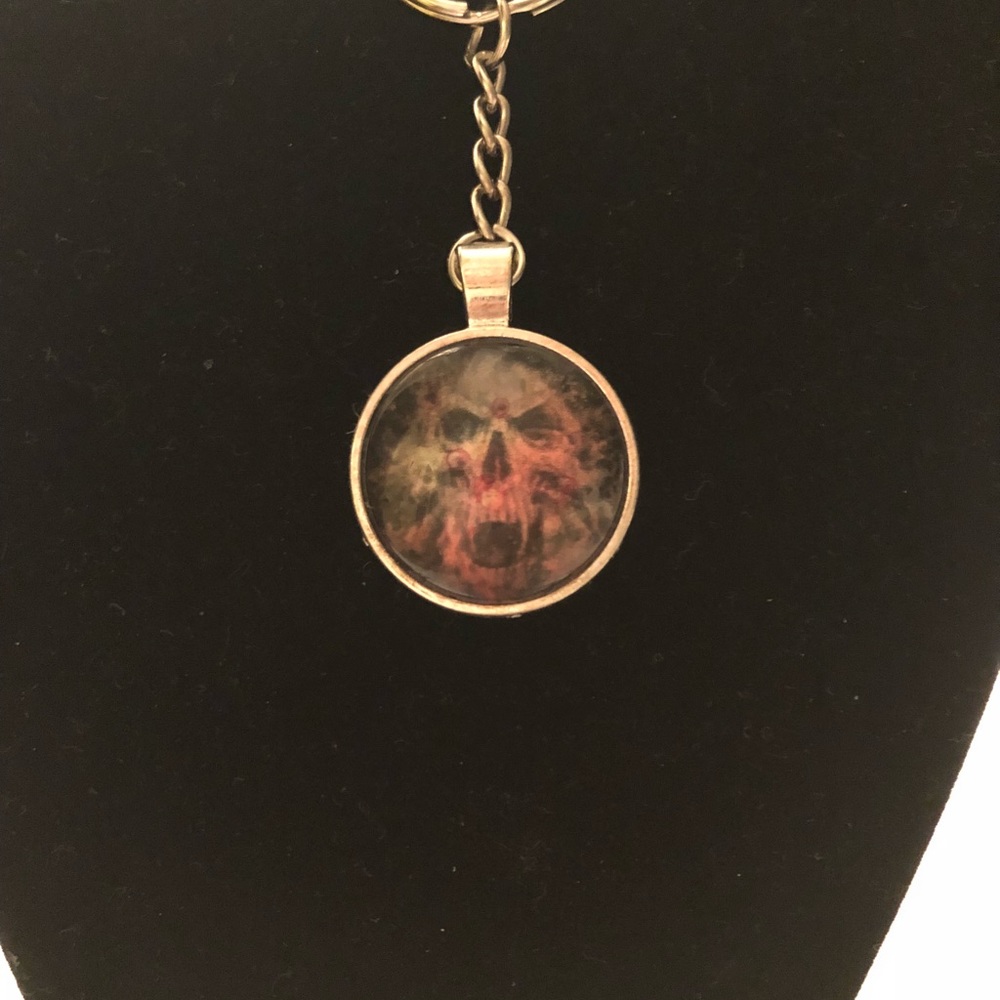 Gothic Skull inspired keychain